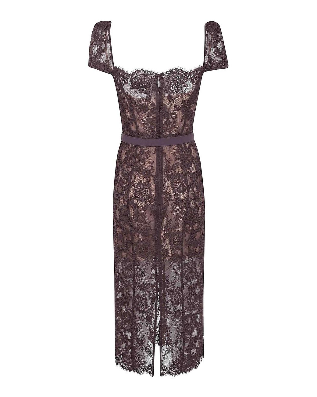 Self-Portrait Purple Floral Lace Midi Dress