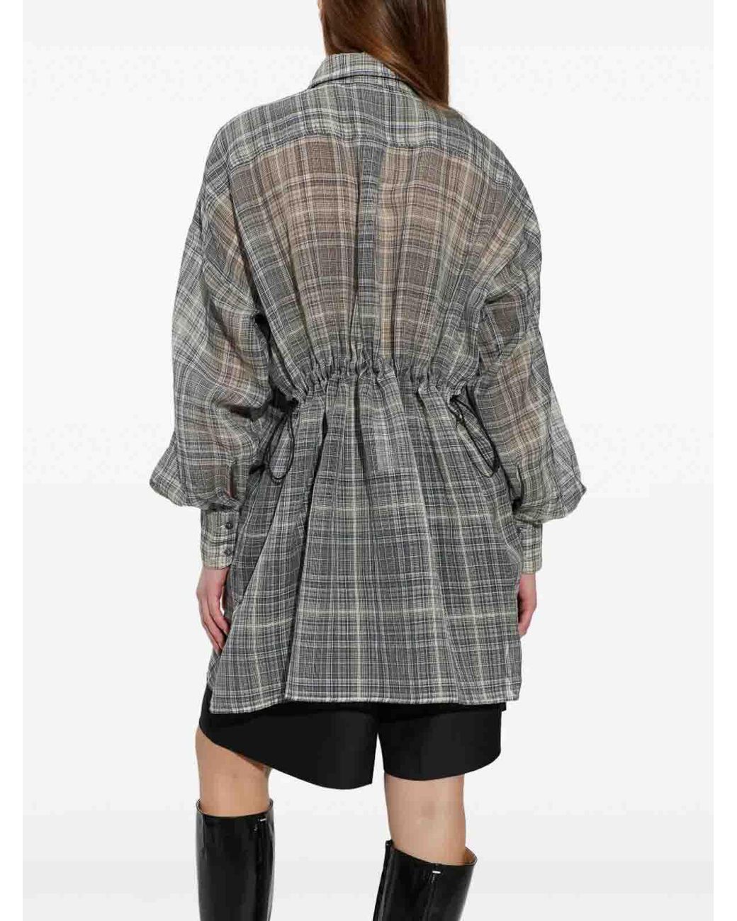 Coperni Gray Zero Waste Checked Shirt