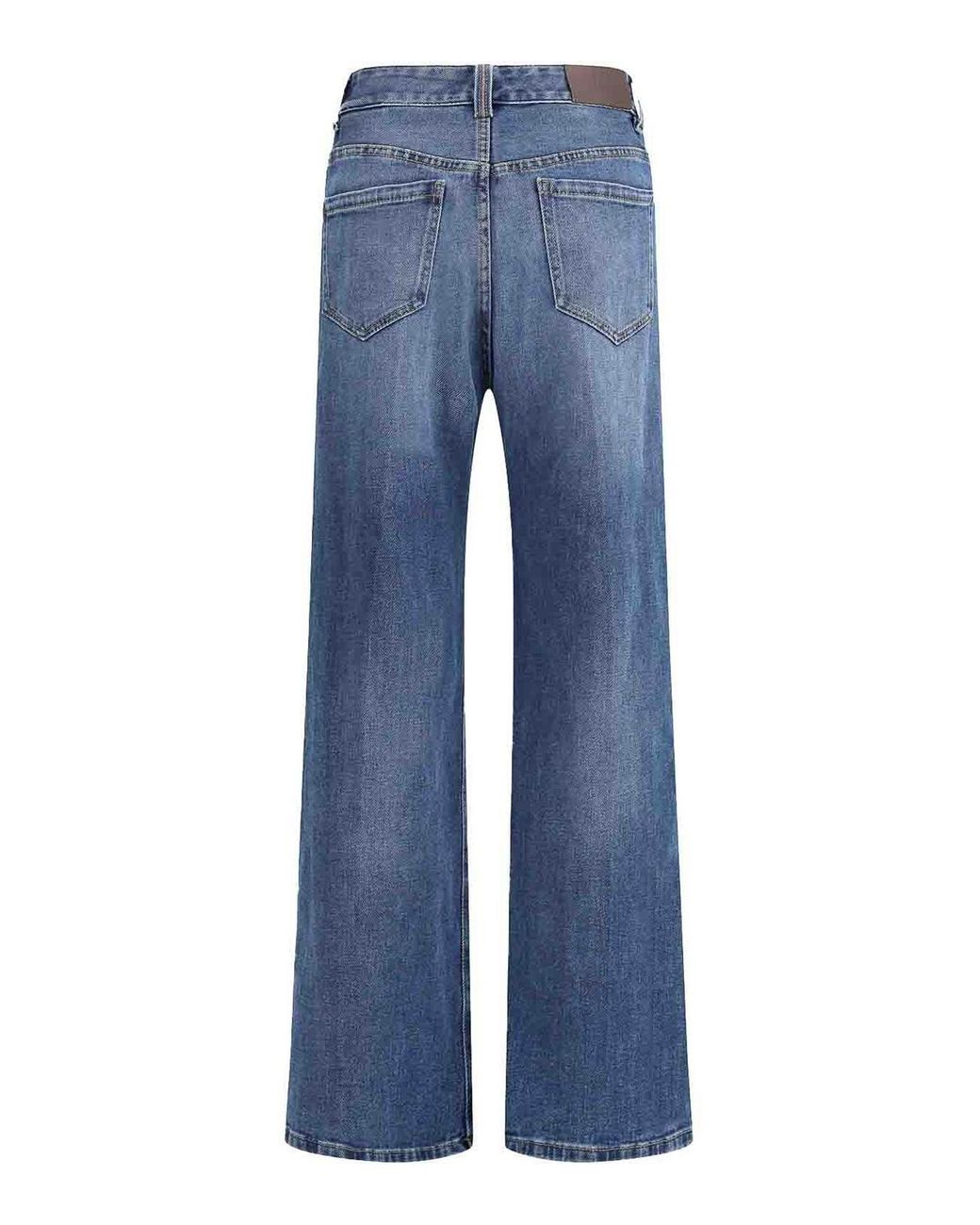 Brunello Cucinelli Blue The Contemporary Loose Jean-Full Length