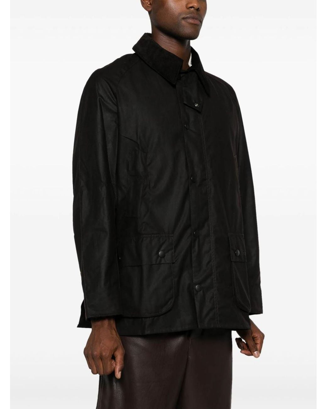 Barbour Black Ashby Waxed Cotton Jacket for men