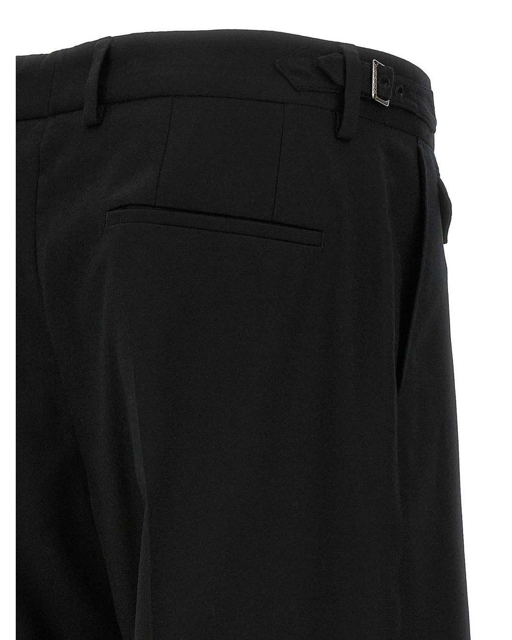 Dolce & Gabbana Black Flannel Trousers for men