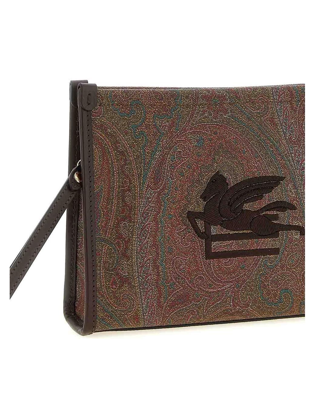 Etro Brown Medium Clutch Bag