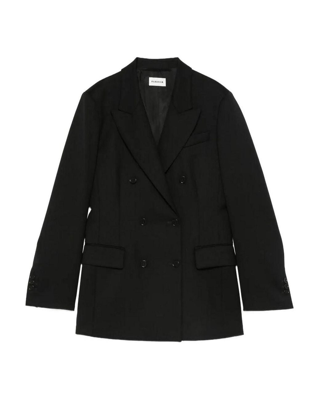 P.A.R.O.S.H. Black Double-Breasted Blazer