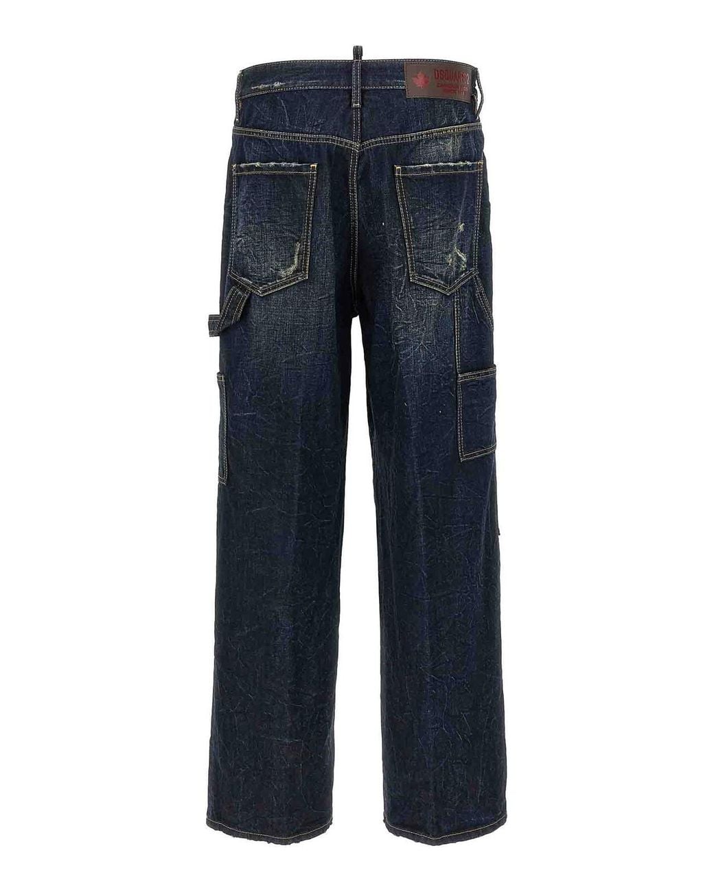 DSquared² Blue Loose Carpenter Jeans for men