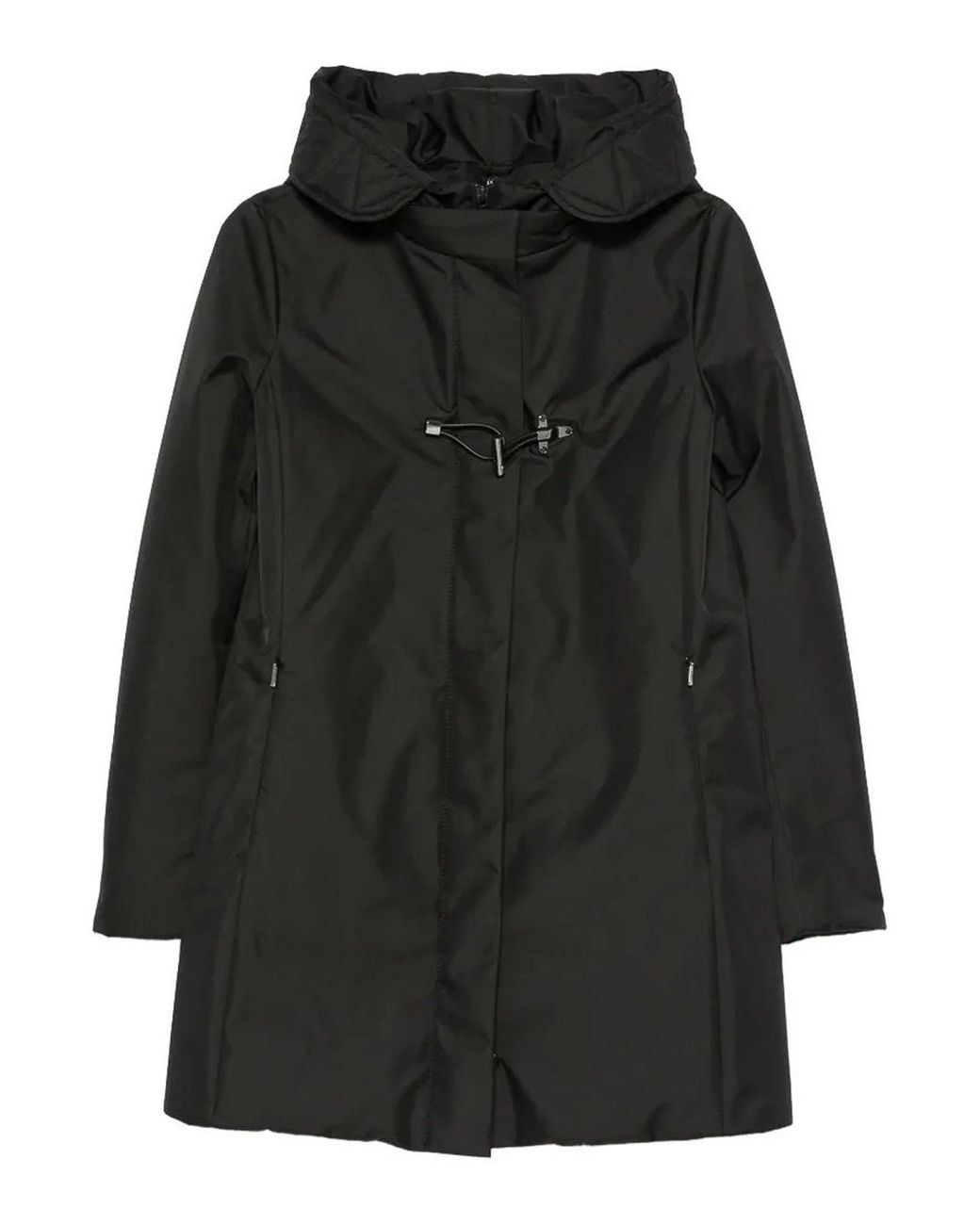Fay Black Toggle Coat Tecnico+Db Front Stac Nero