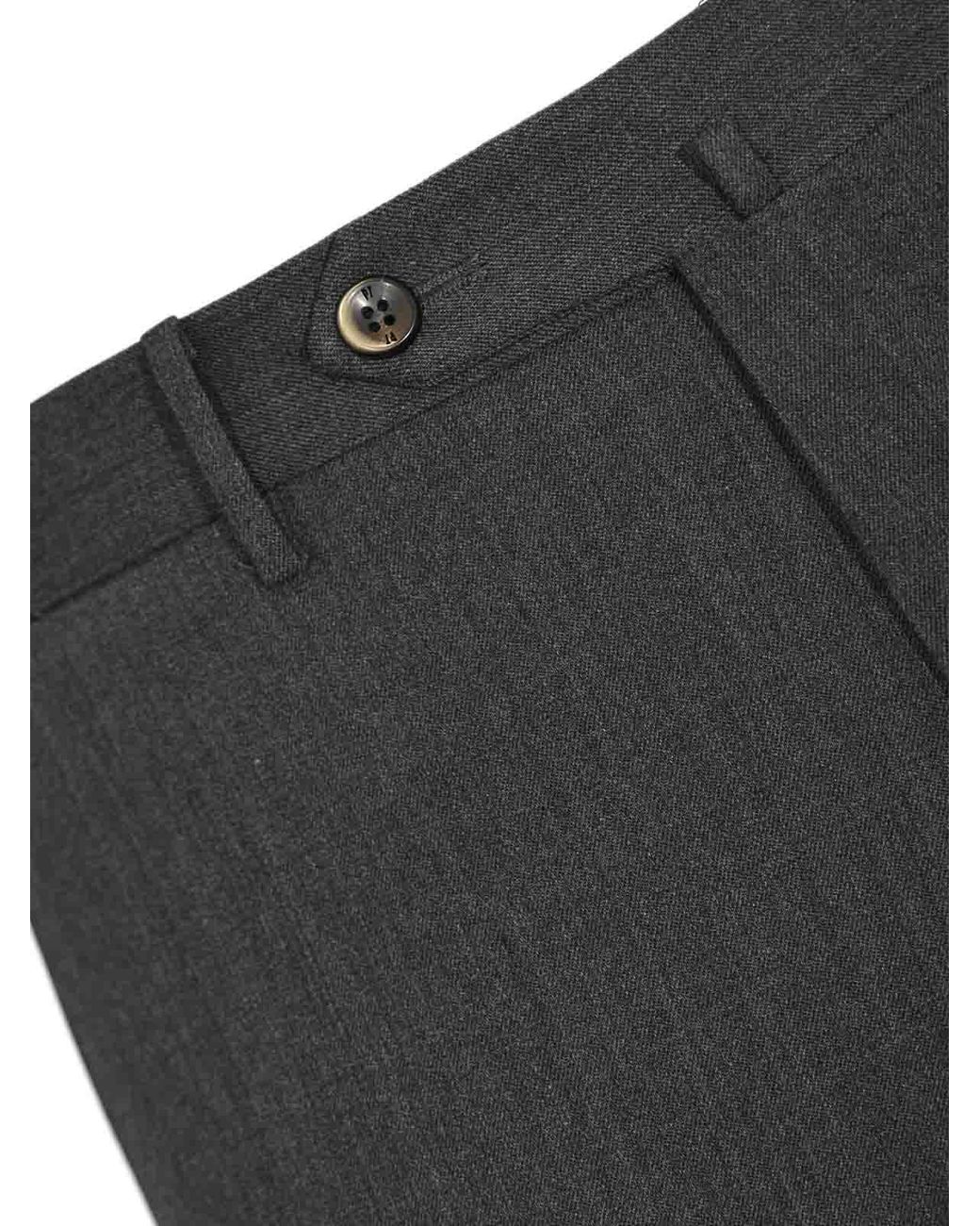 PT Torino Gray Super Slim Travel Trousers for men