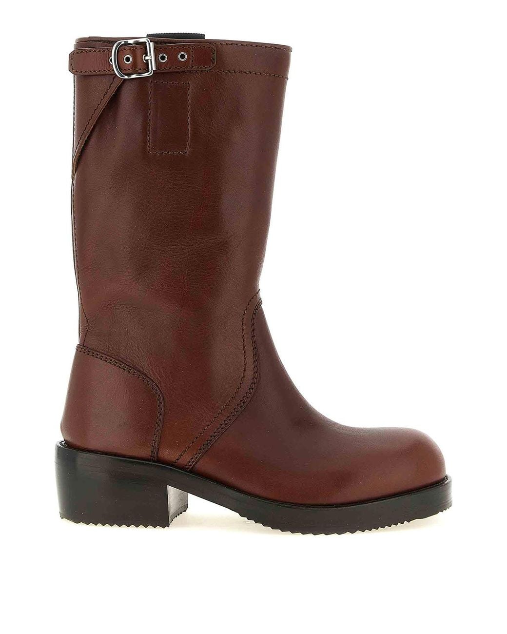 Dries Van Noten Brown Biker Boots