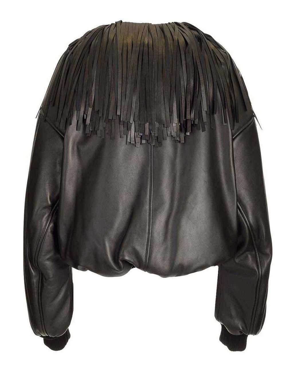 Alaïa Black Alaïa Fringed Bomber Jacket