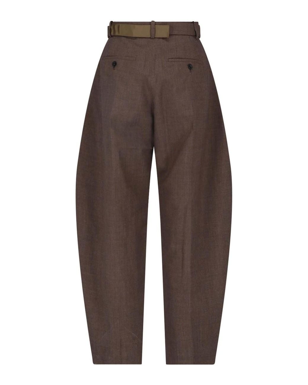 Sacai Brown Wool Trousers