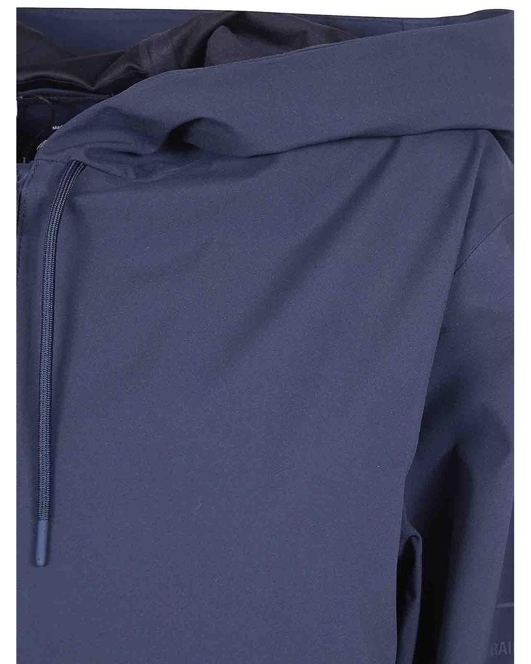 Rains Blue Suva Hardshell Short String Jacket