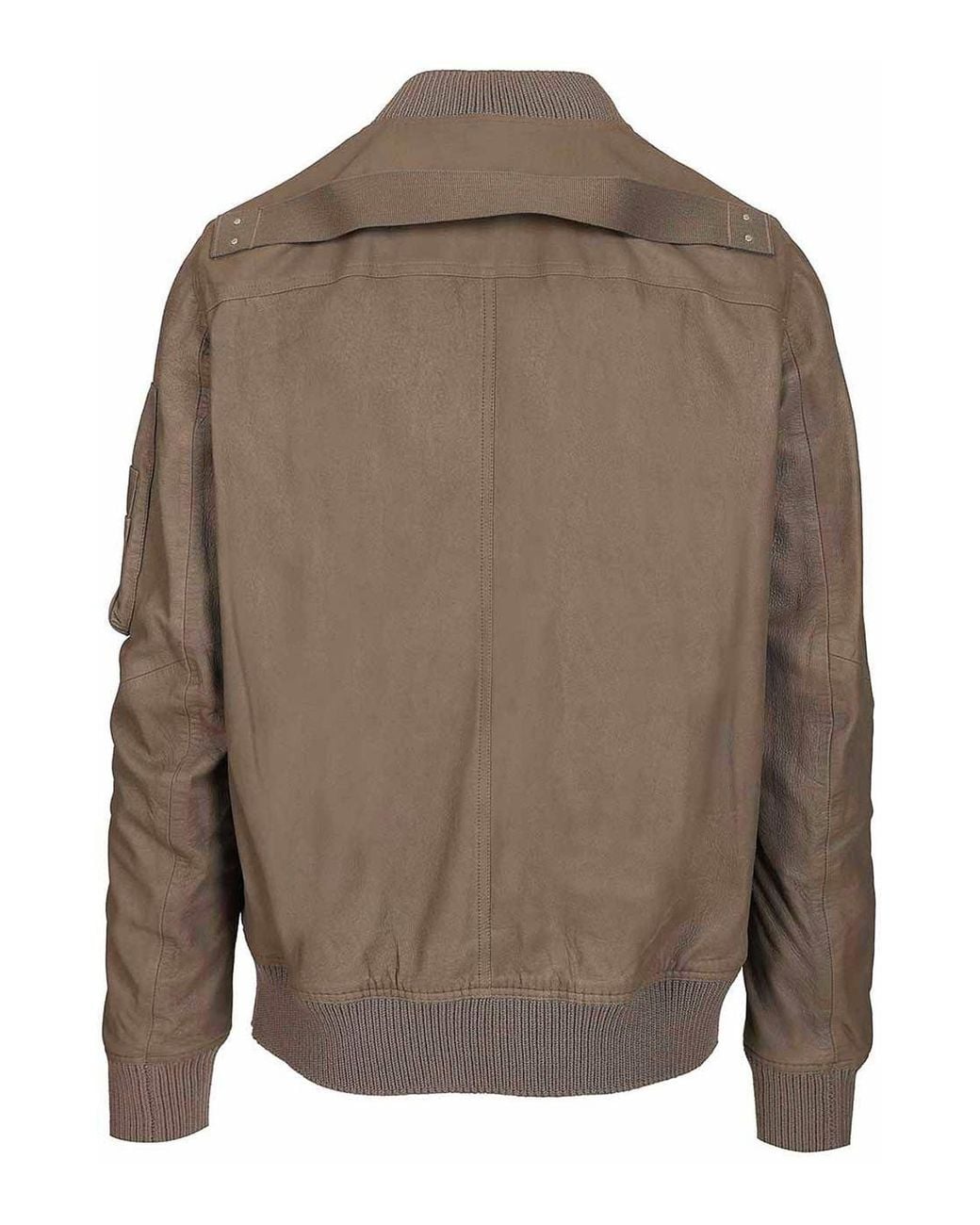 Rick Owens Brown Aviator Leather Jacket for men