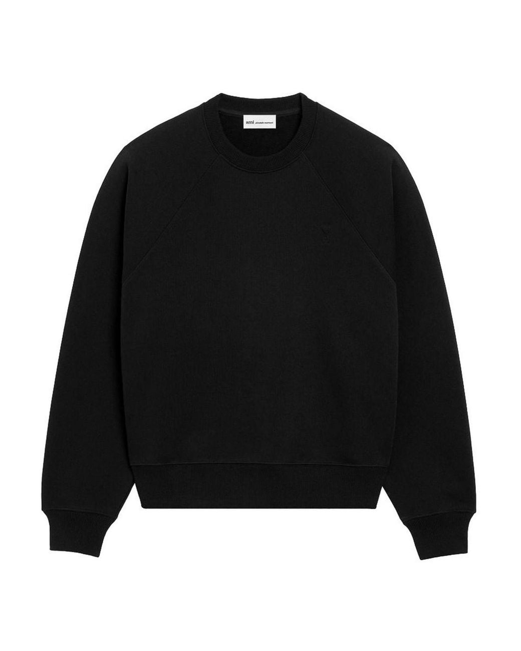 AMI Black Ami De Coeur Cotton Sweatshirt
