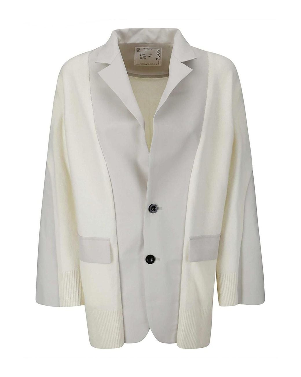Sacai Gray Suiting X Knit Jacket