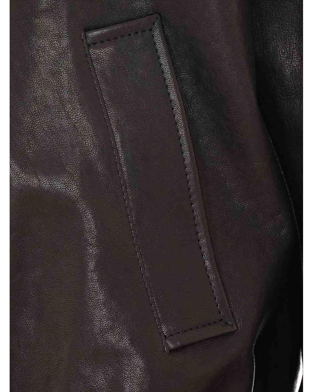 Valentino Garavani Gray Leather Jacket for men
