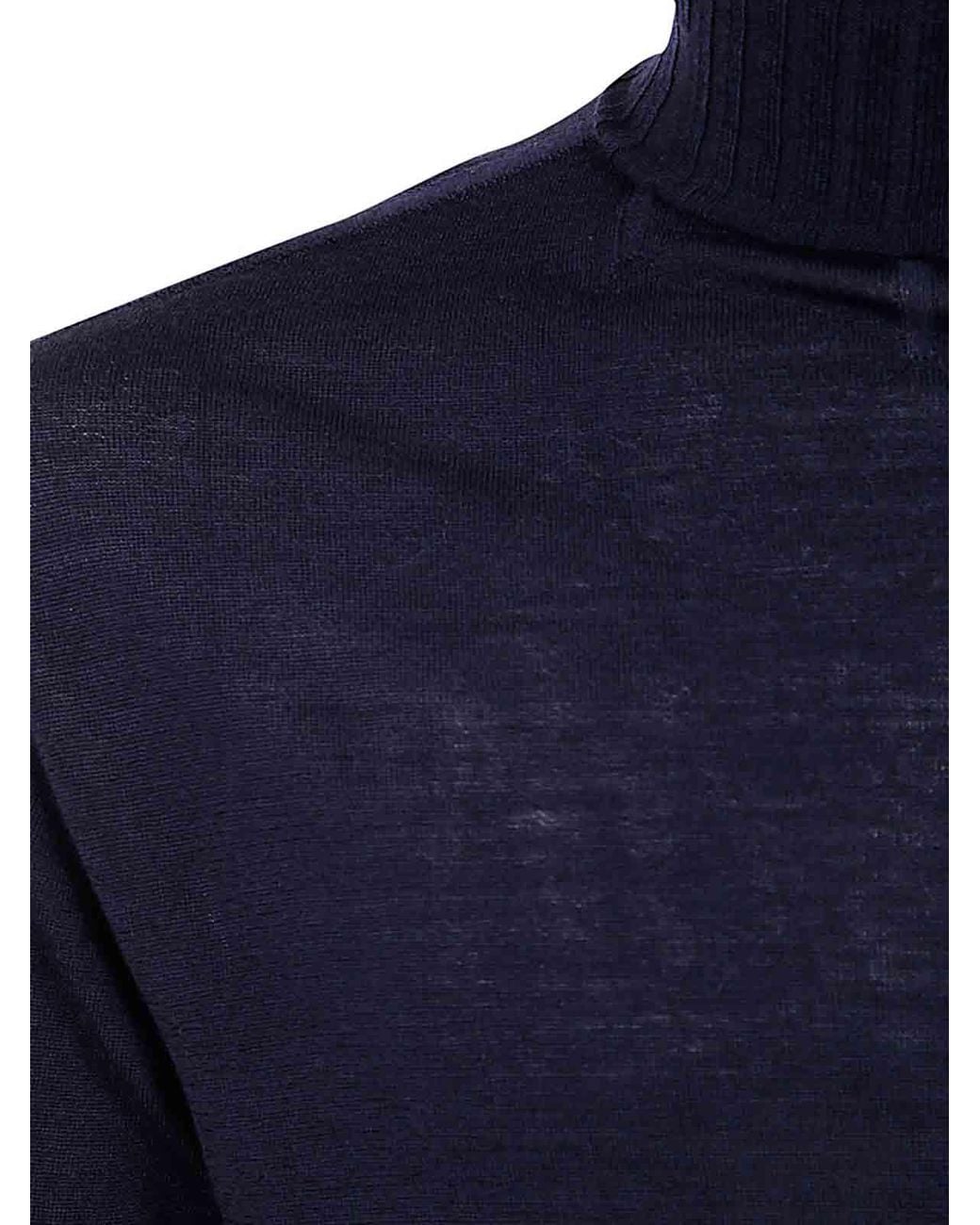 MD75 Blue Turtle Neck Sweater for men