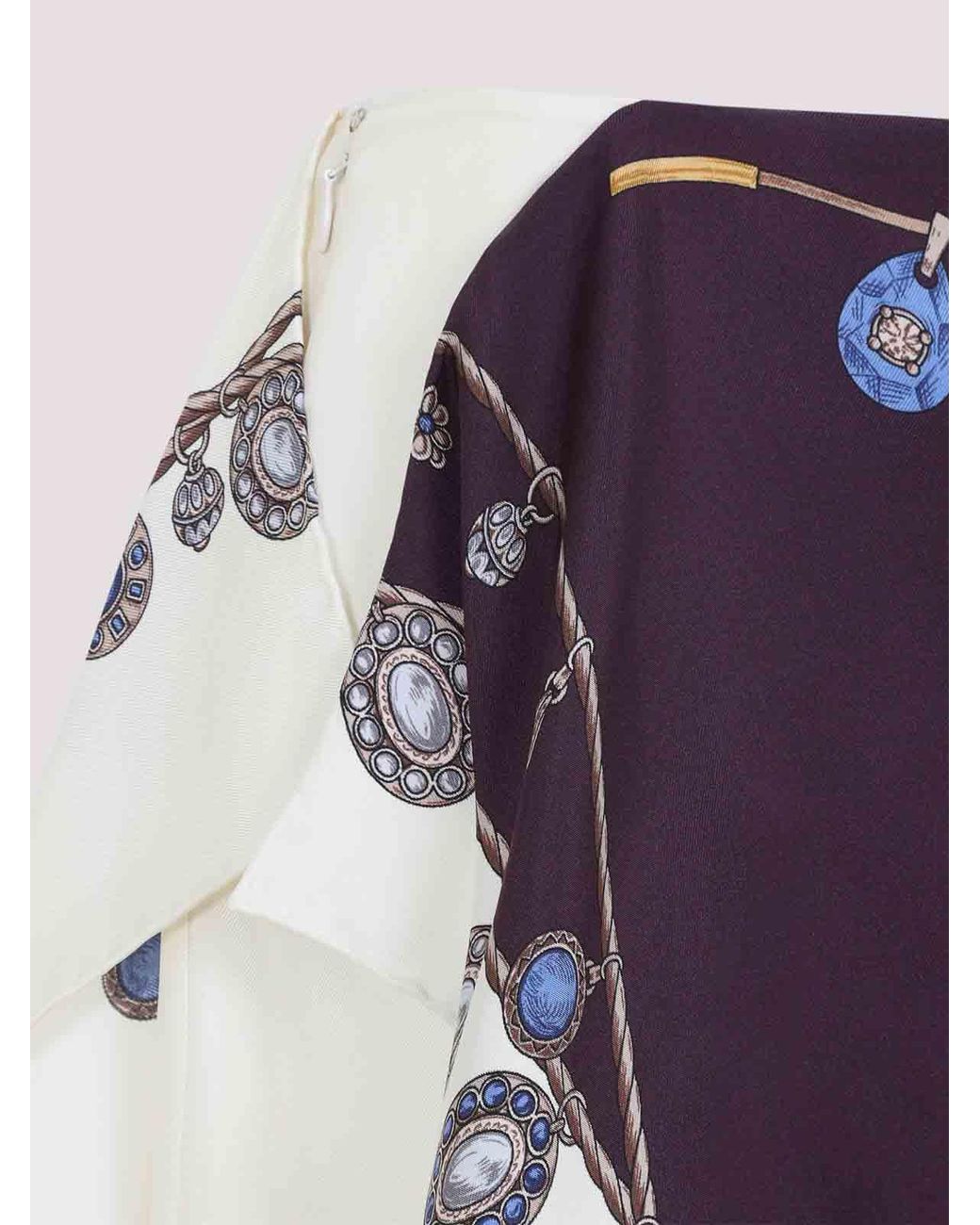 Versace Purple Silk Stolen Jewels Skirt