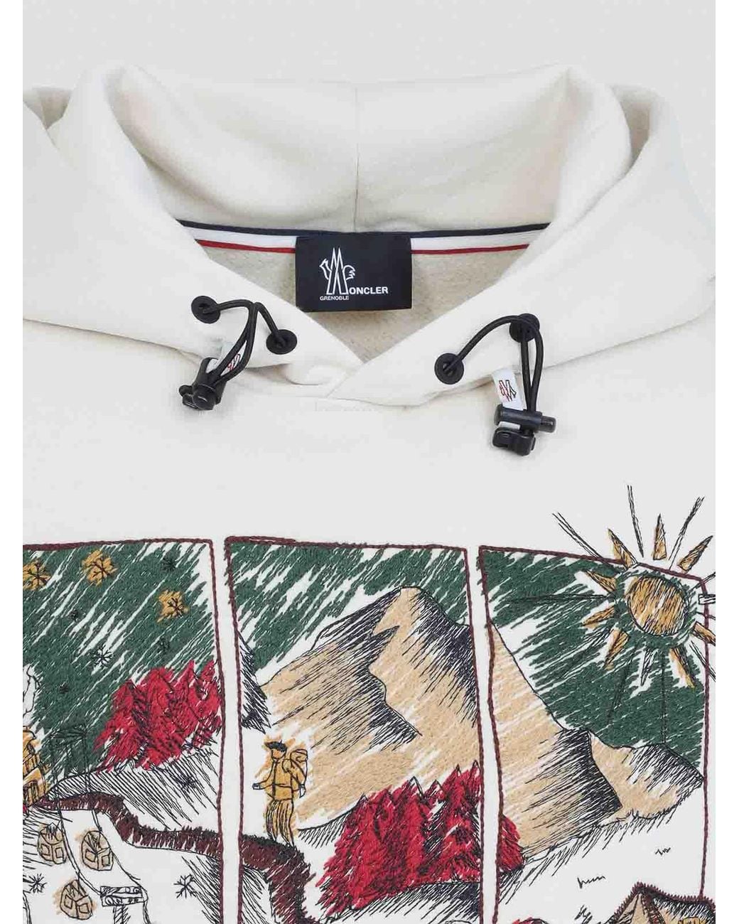 Moncler White Grenoble Sweater Hoodie for men