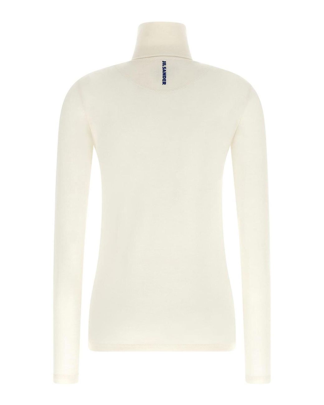 Jil Sander White Half-Zip Sweater