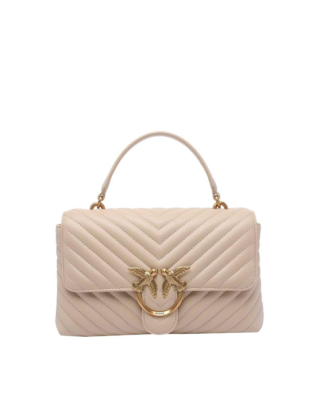 Pinko Natural Classic Love Lady Puffer Handbag