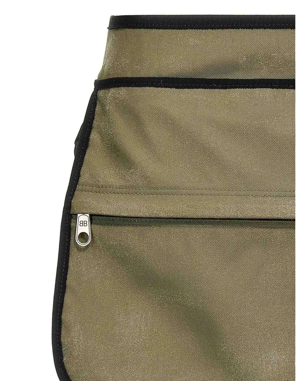 Balenciaga Green 'Bag' Mini Skirt