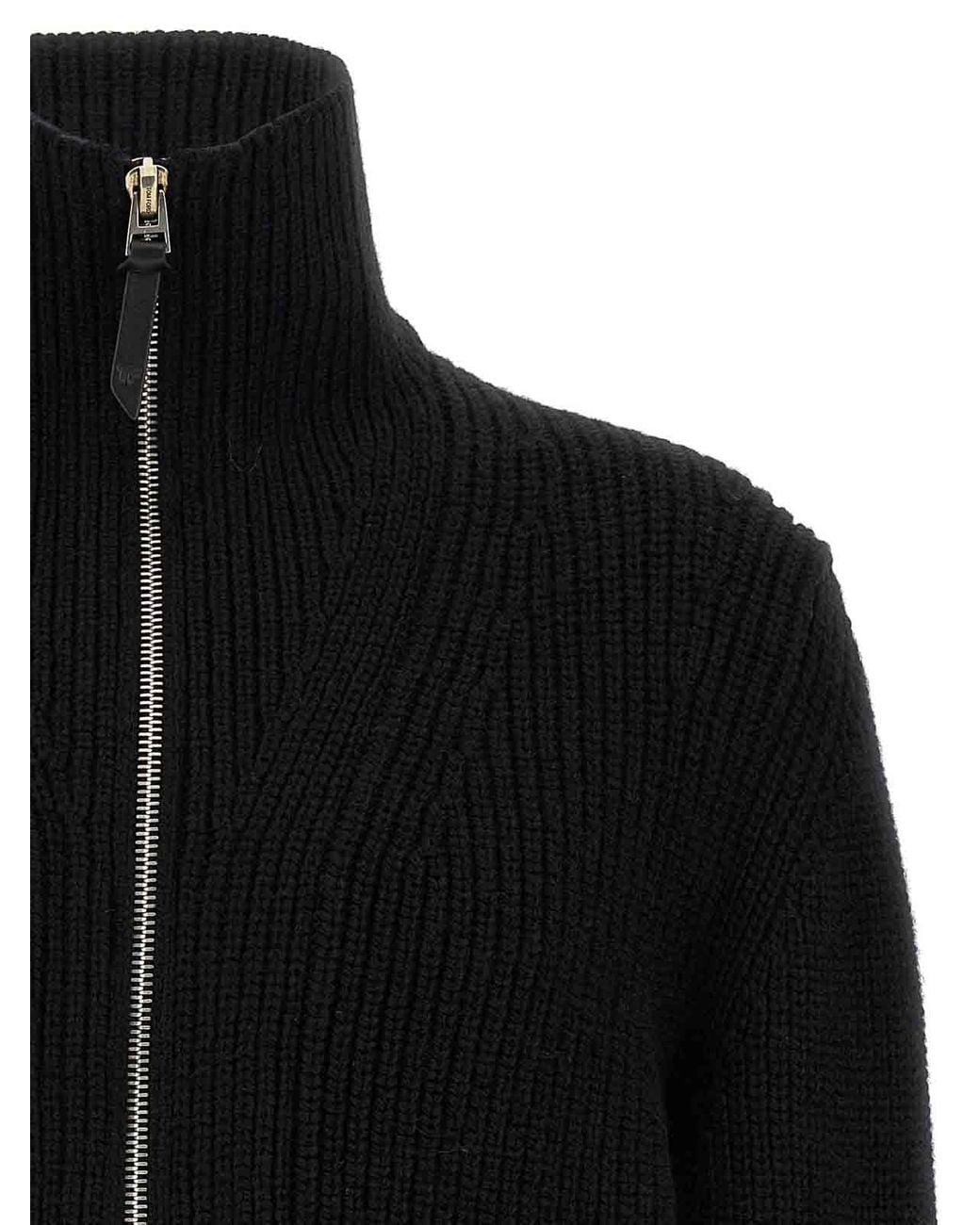 Tom Ford Black Zip Sweater for men