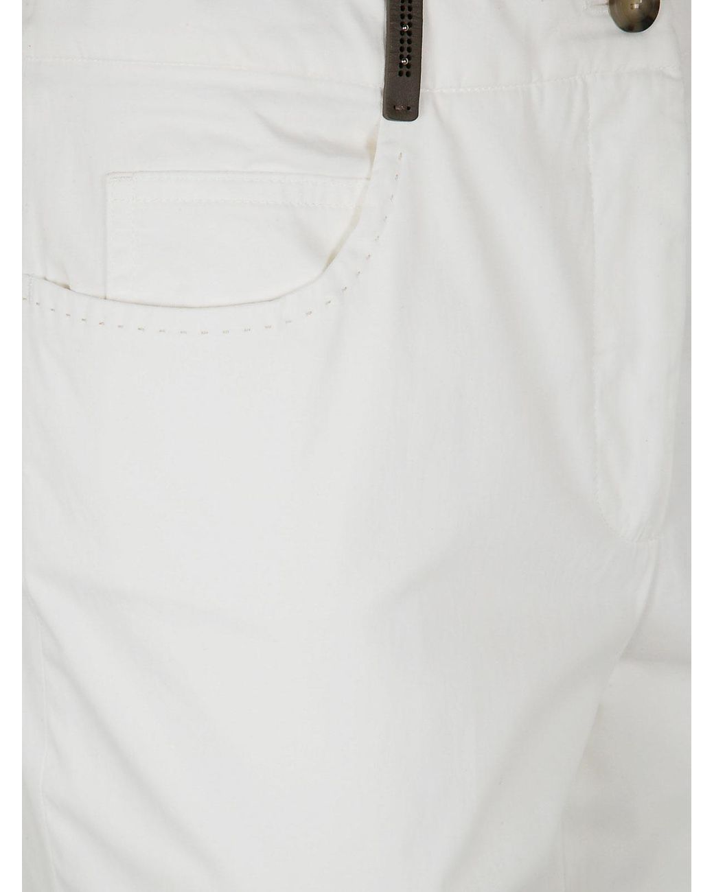 Peserico Gray Light Cotton Satin Stretch Trousers