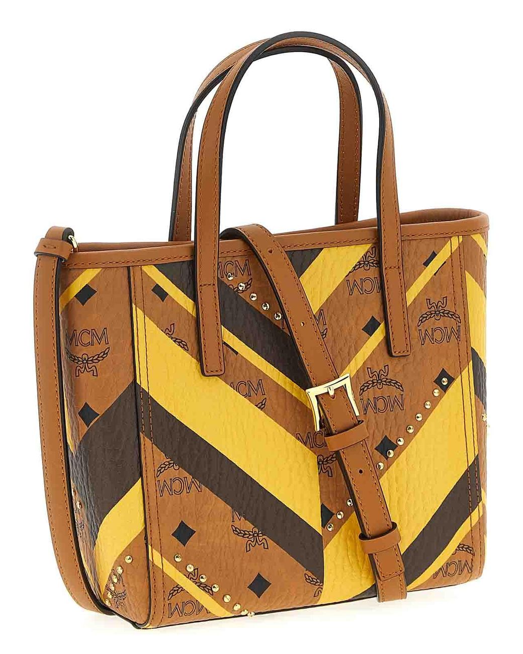 MCM Orange Toni Mini Shopping Bag