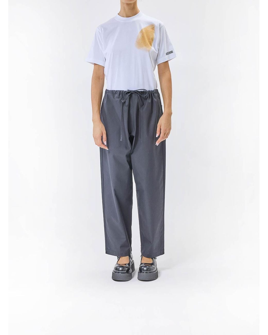 Moschino Gray Velvet Pants
