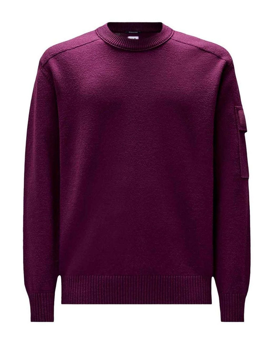 C P Company Purple Metropolis Series Fine Wool Crewneck Jumper for men