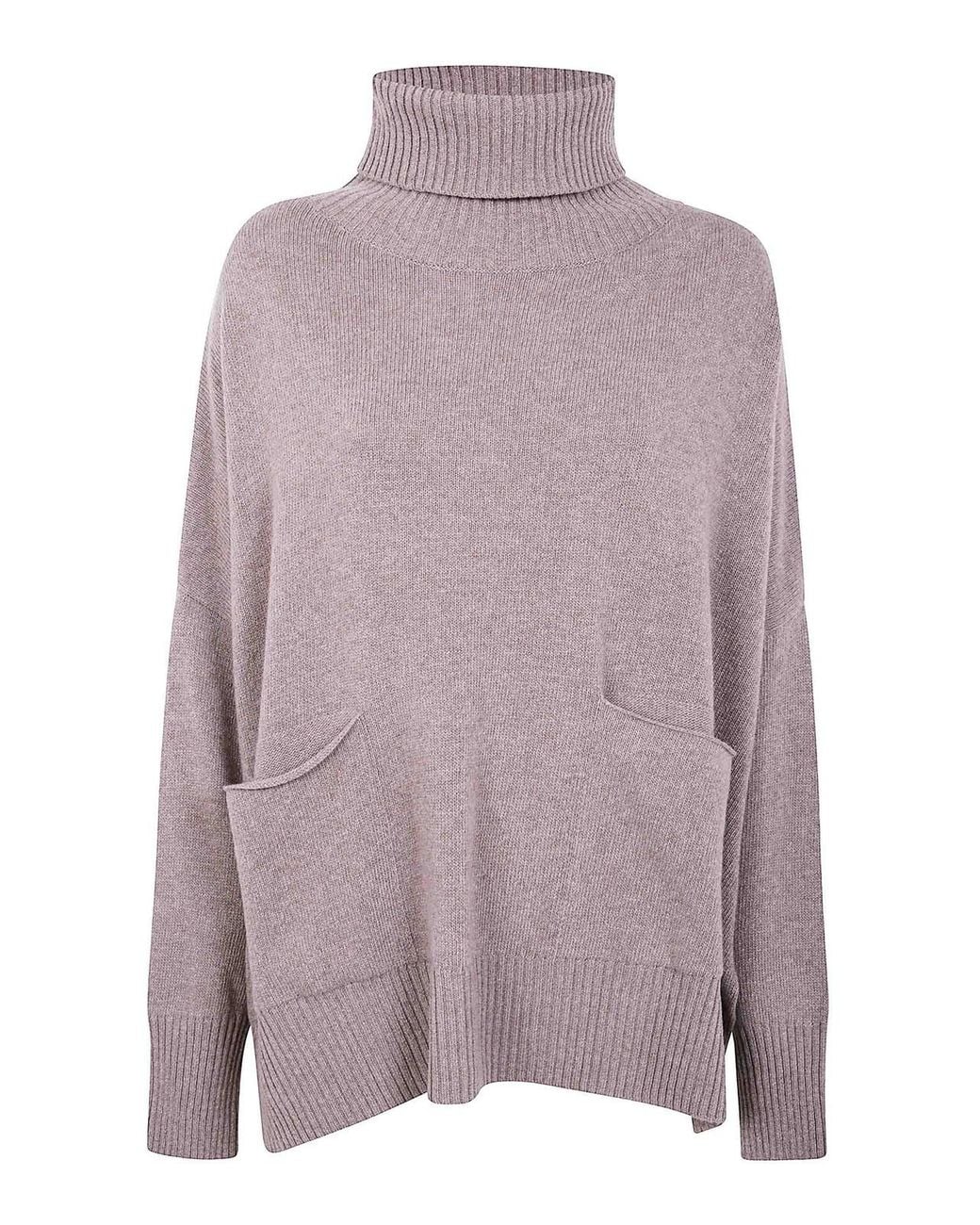 Ma'ry'ya Purple Poncho High Neck Mix Cash