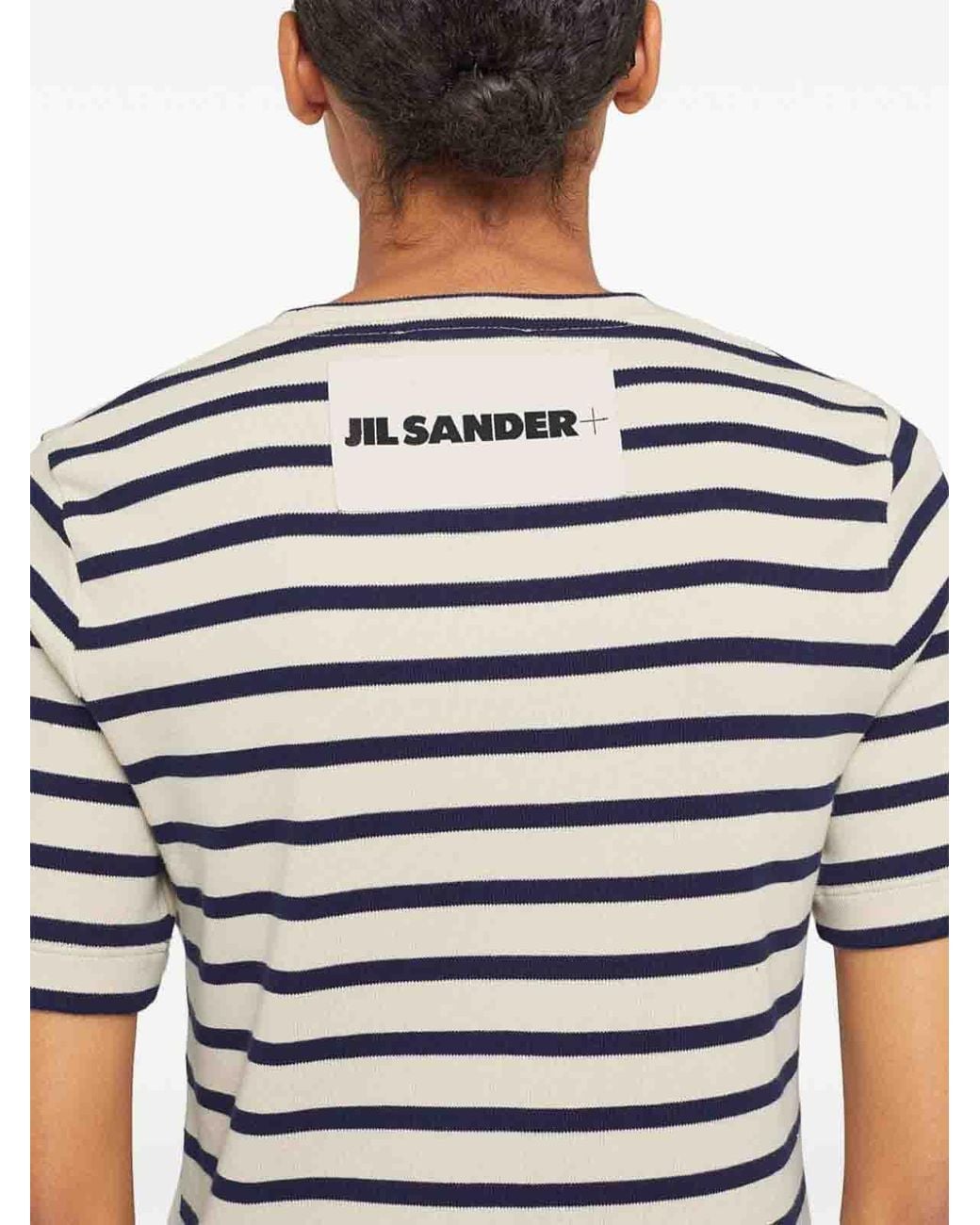 Jil Sander White Striped T-Shirt