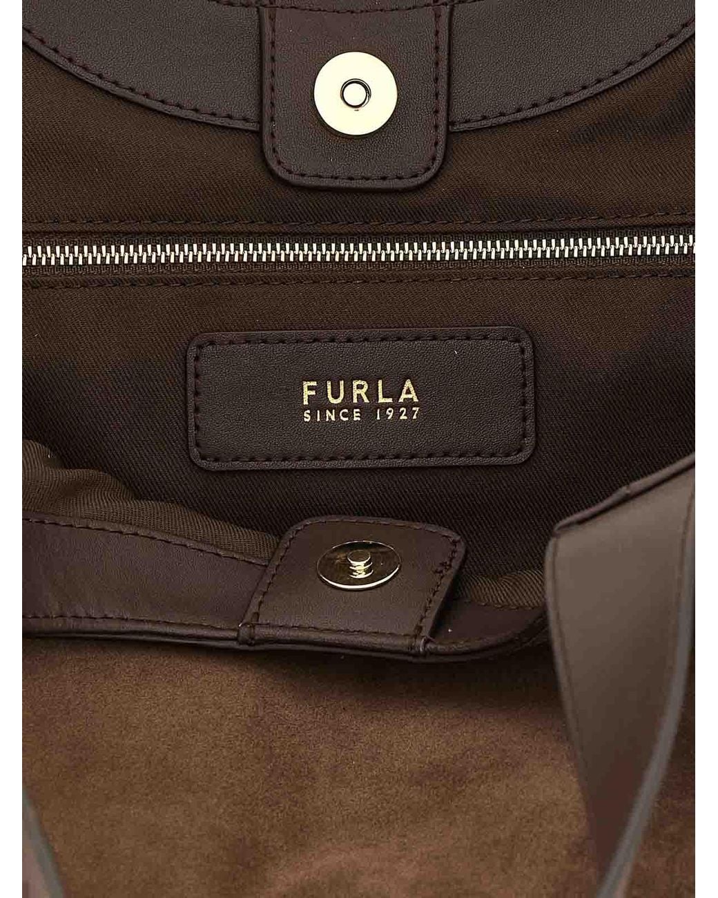 Furla Brown Dora M' Shopping Bag