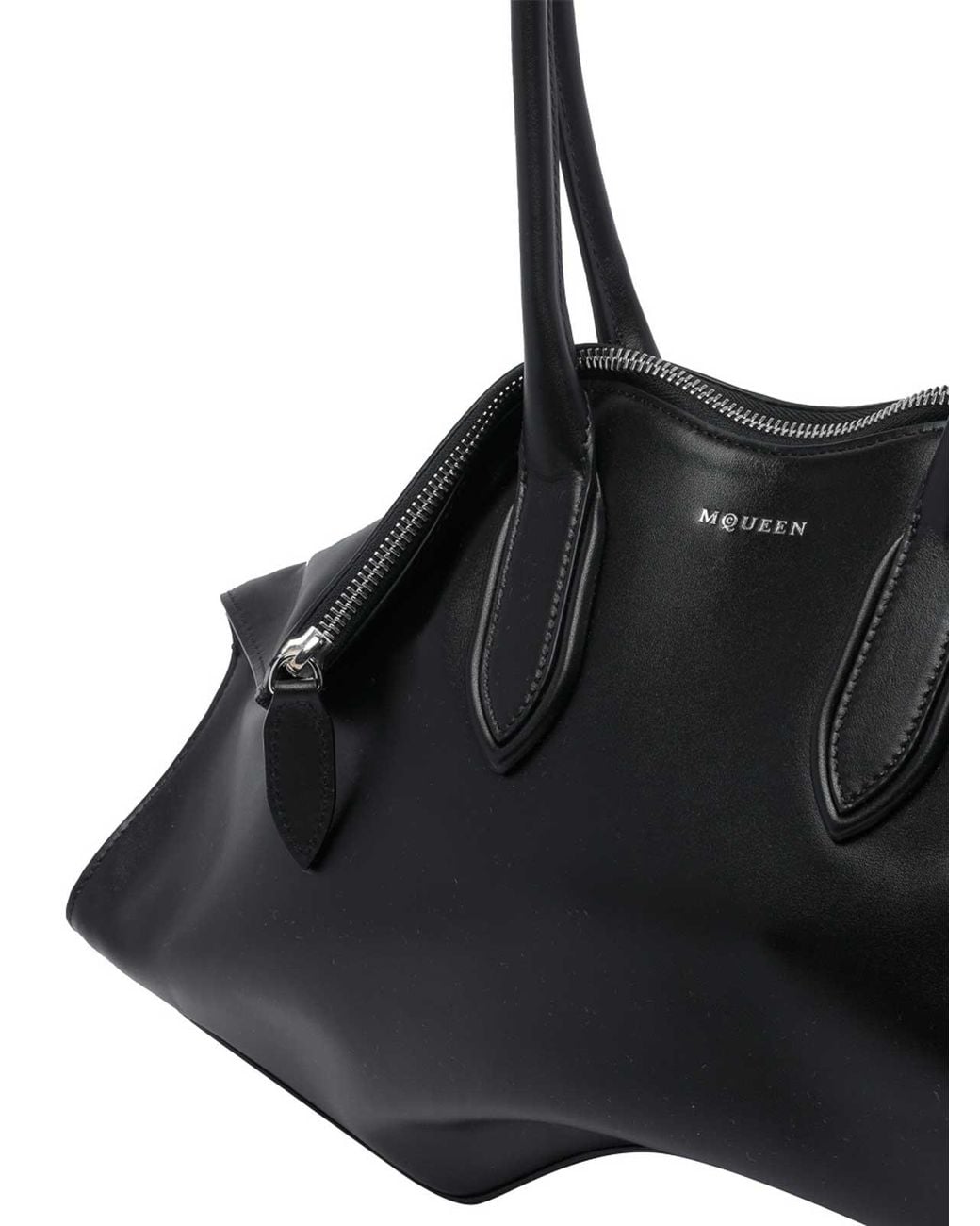 McQueen Black Manta Shoulder Bag