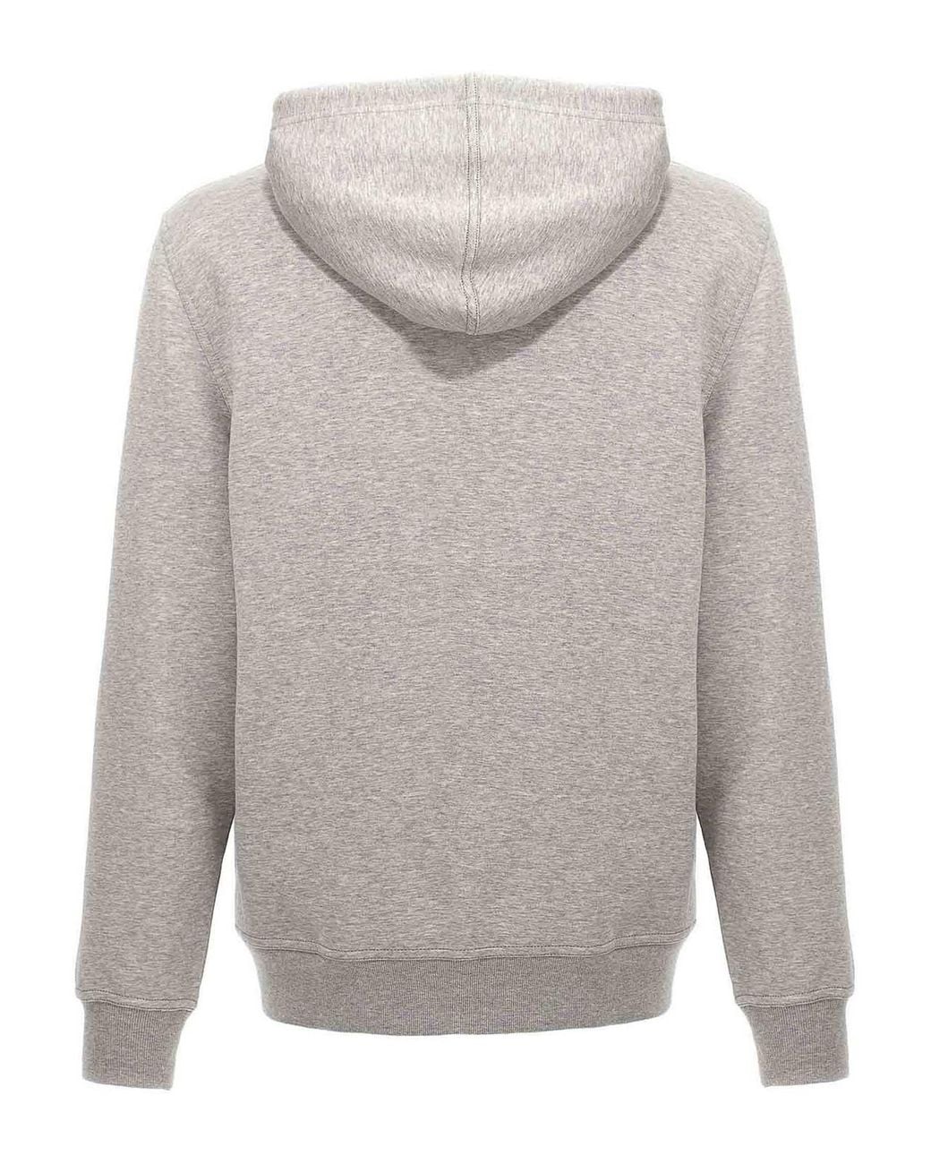 Brunello Cucinelli Gray Cotton Blend Hoodie for men