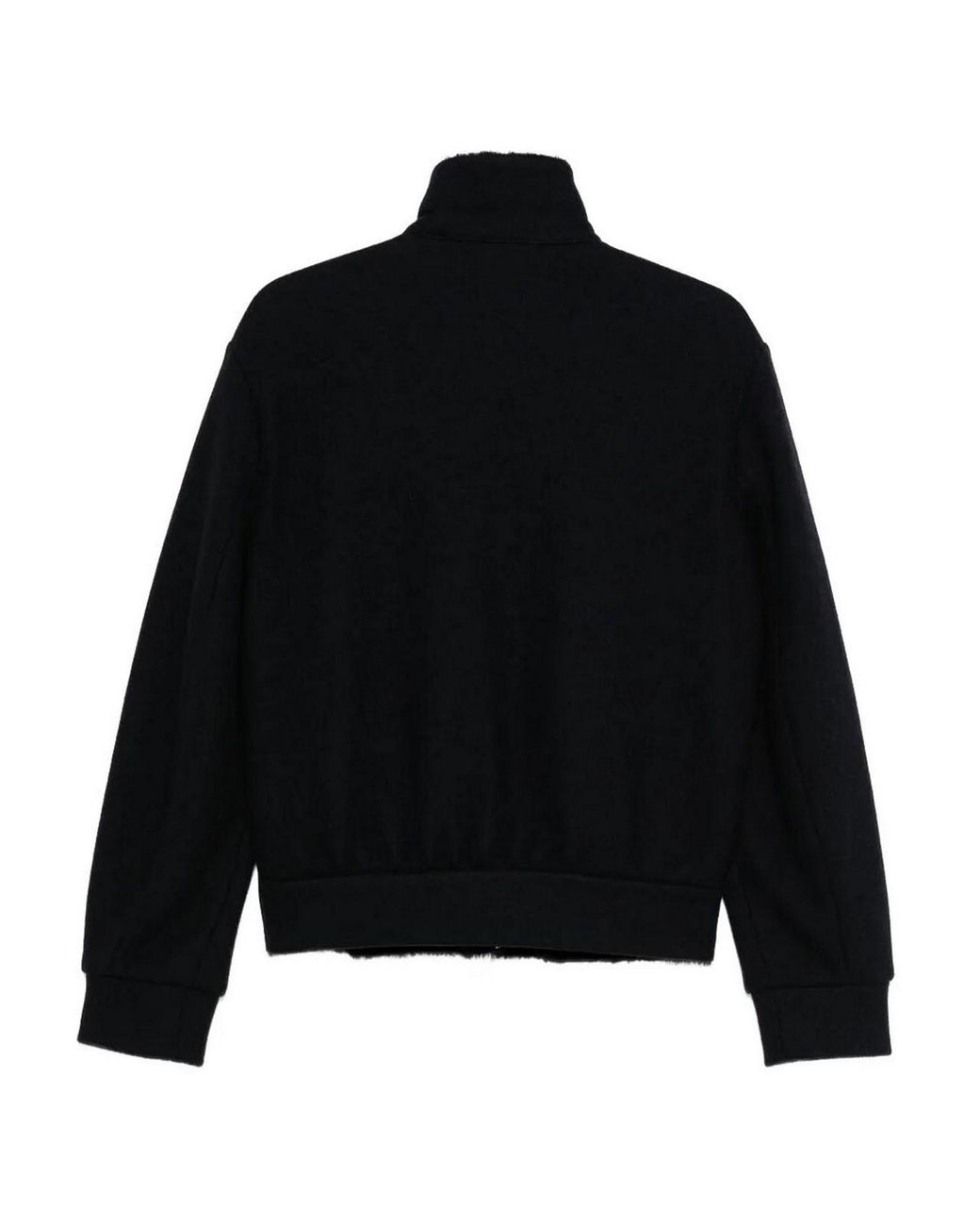 Giorgio Armani Black High-Neck Bluson Jacket for men
