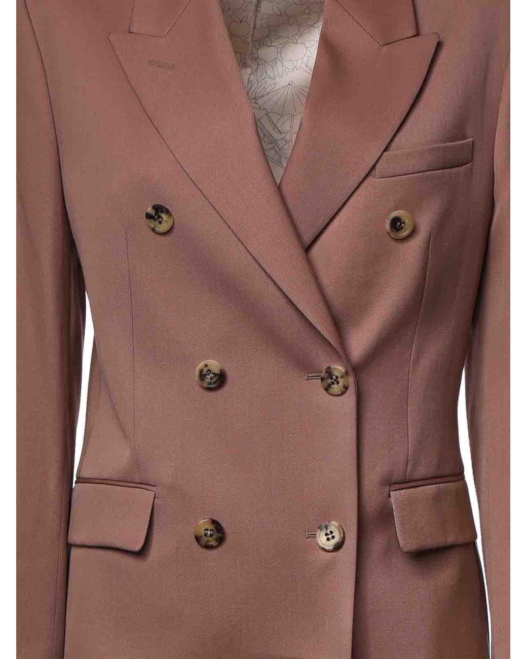 Golden Goose Deluxe Brand Brown Double-Breasted Wool Blazer
