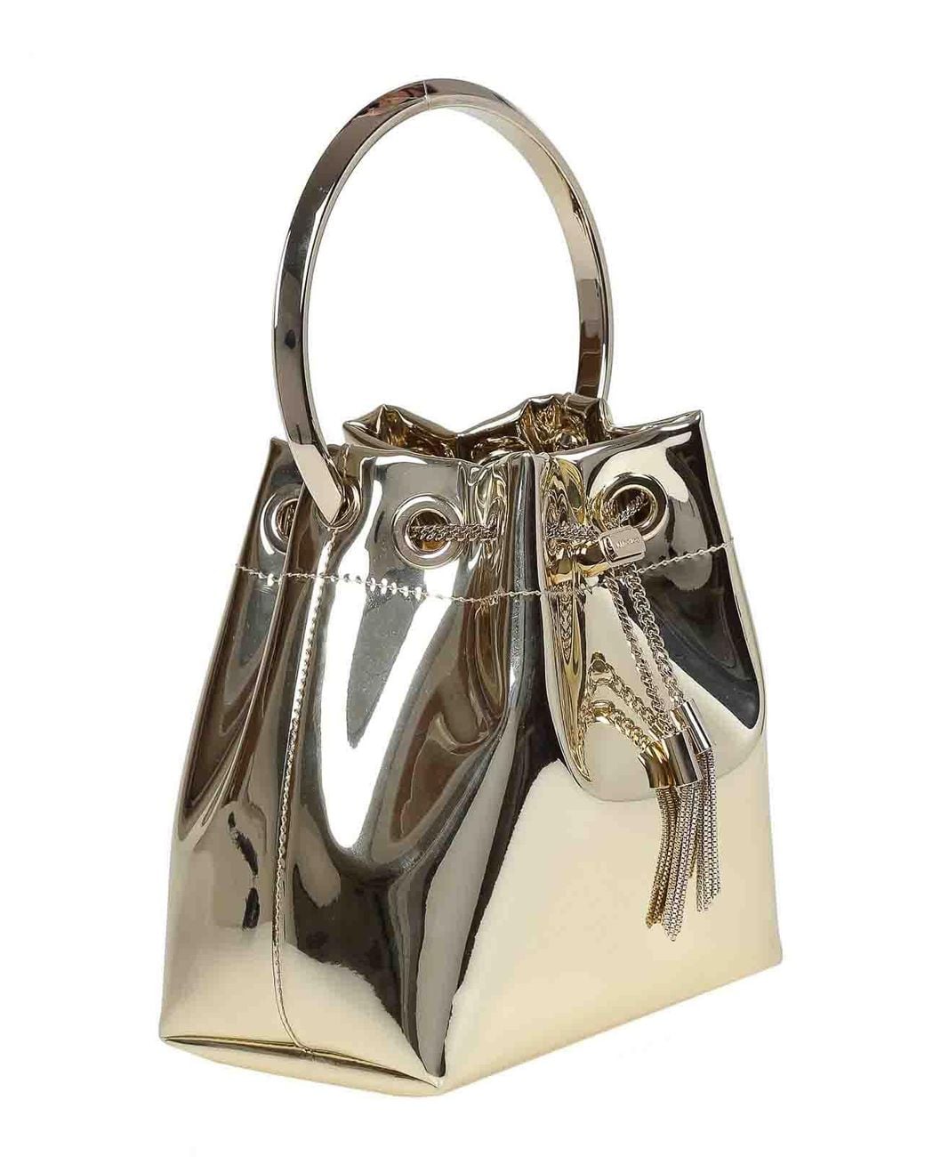 Jimmy Choo White Bon Bon Xvk Bucket Bag