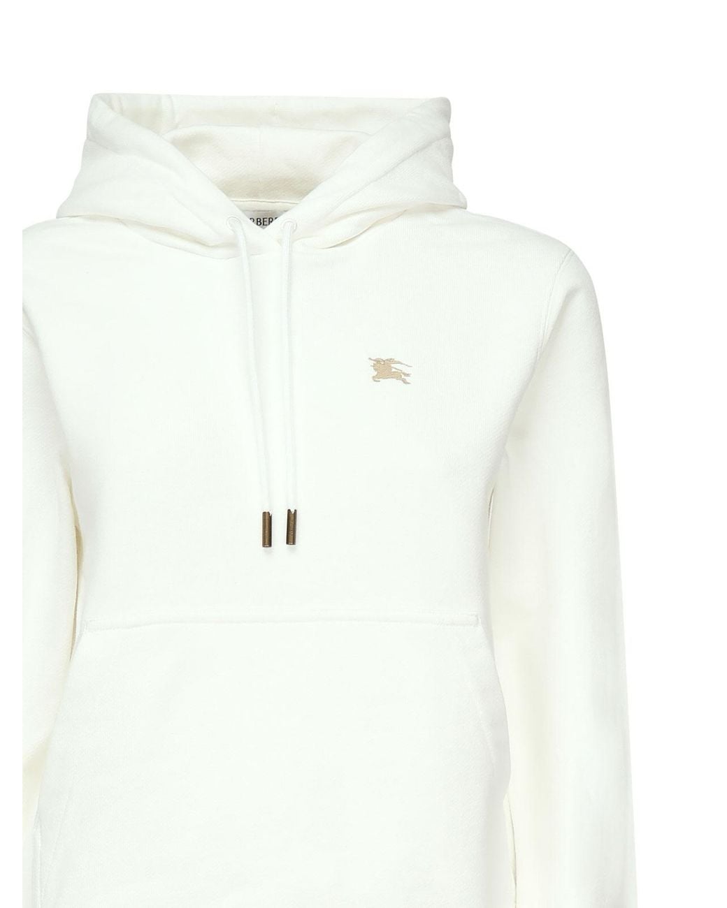 Burberry White Sweatshirt With Cross-Stitch Ekd