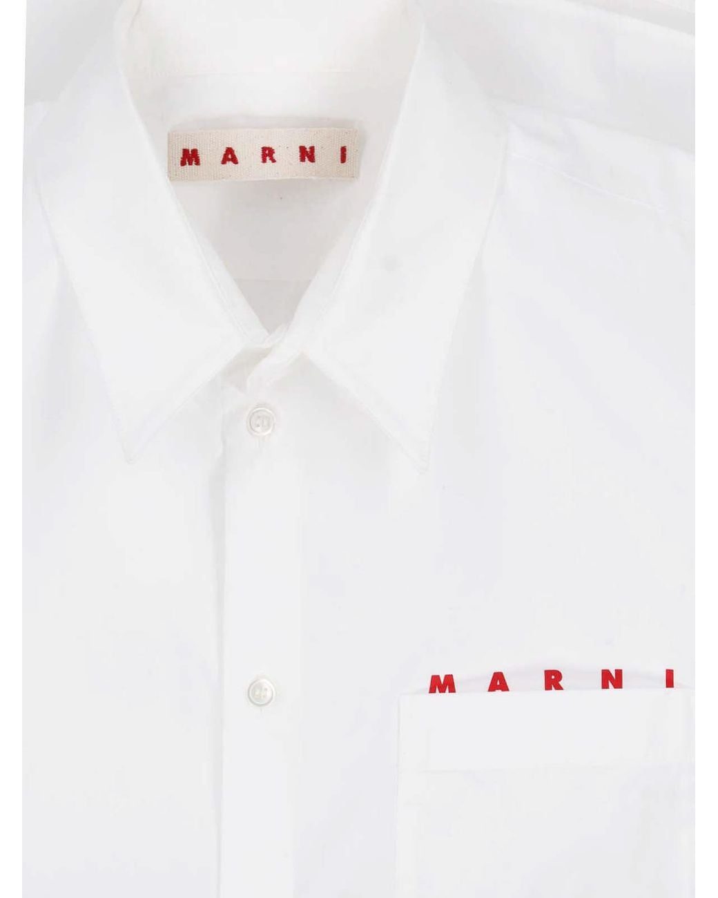 Marni White Cotton Shirt for men