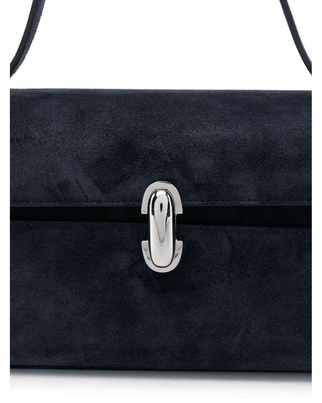 SAVETTE Blue Suede Bag