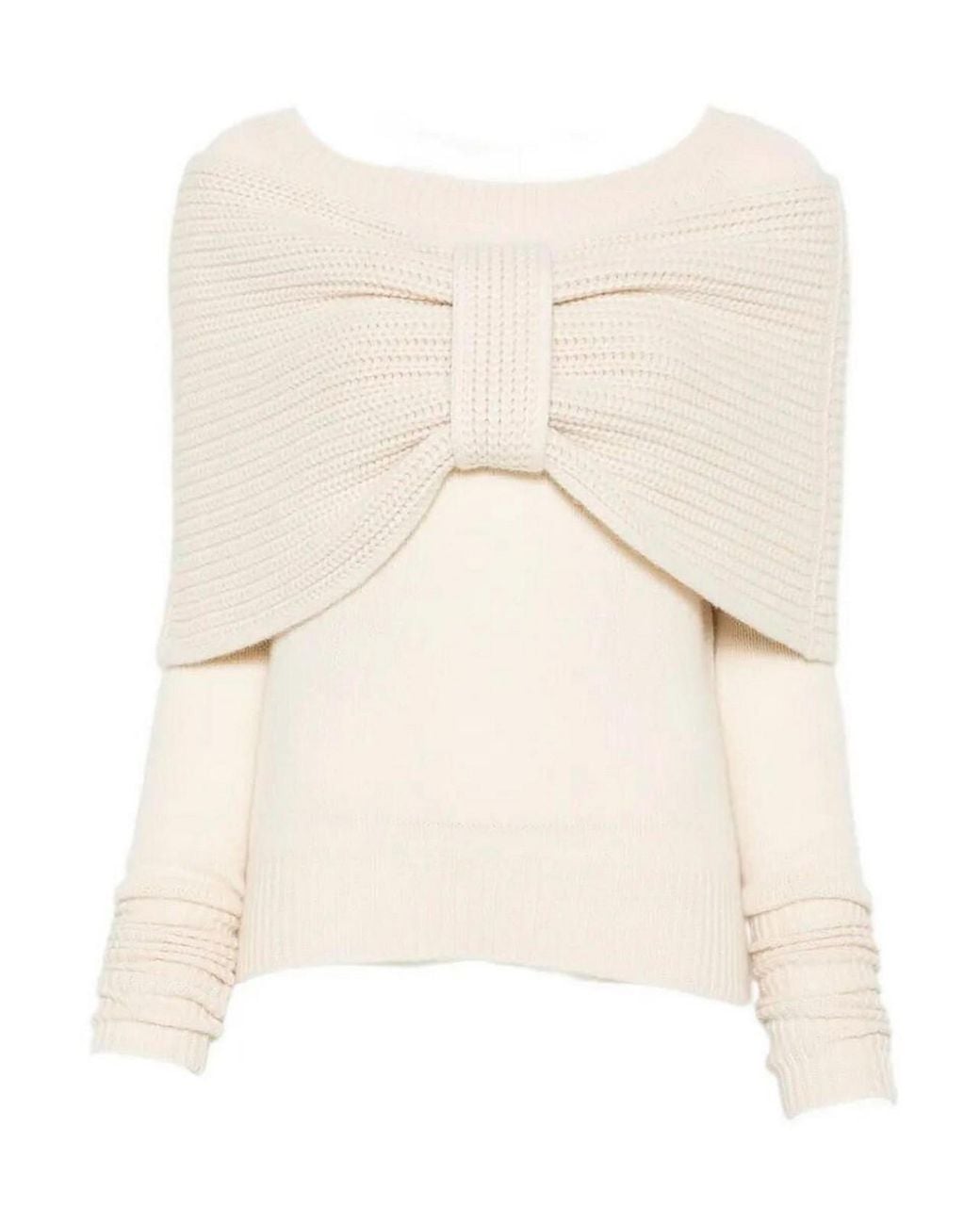 Ermanno Scervino Natural Round Neck Sweater