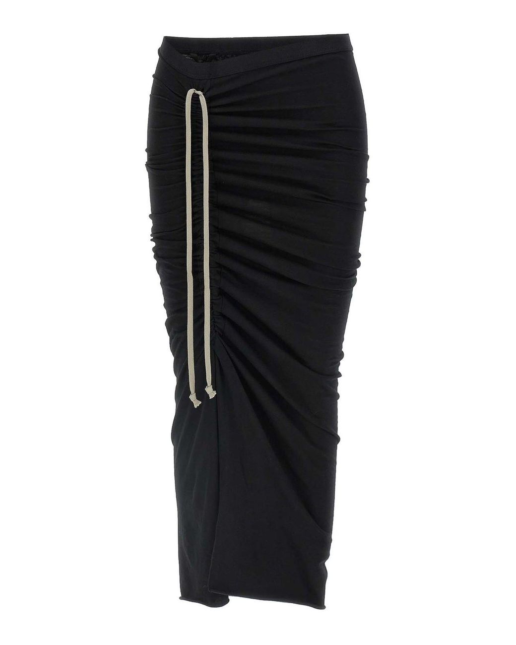 Rick Owens Soft Edfu Skirt Knee in Black | Lyst UK