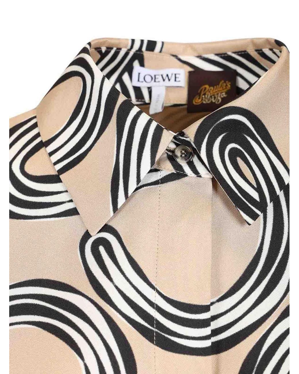 Loewe White Silk Balloon Shirt