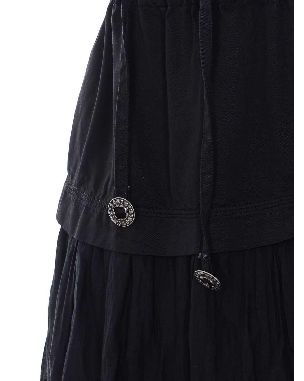Pinko Black Casarsa Lace-Up Tiered Dress
