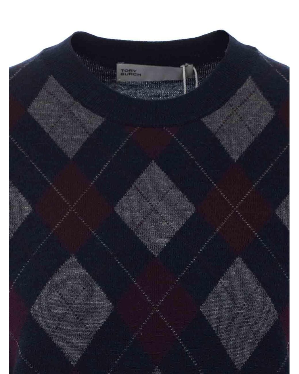 Tory Burch Blue Short Sleeves Sweater