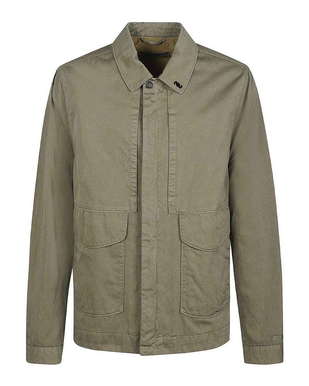 Massimo Osti Studio Green Cotton Blend Overshirt Jacket for men