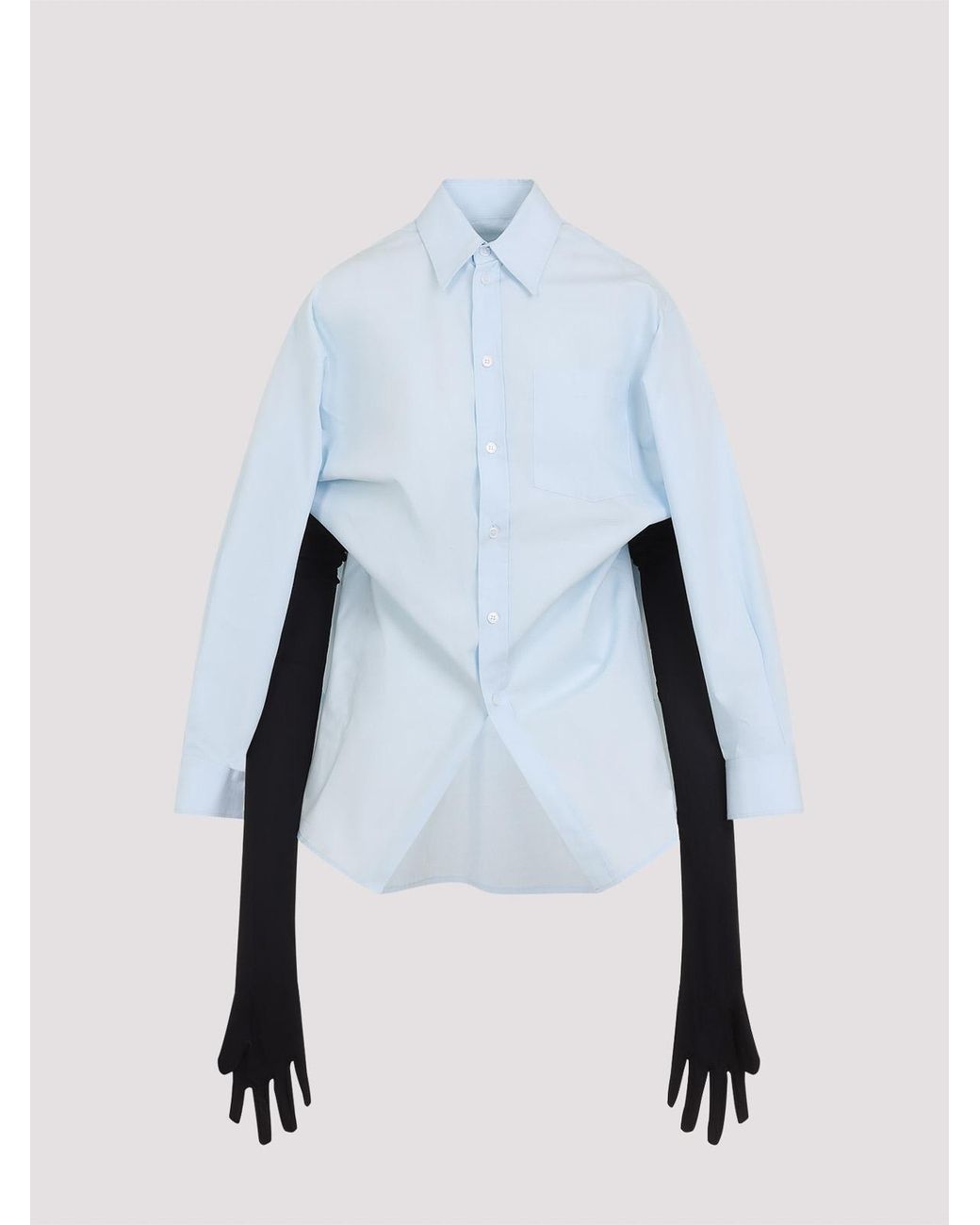 MM6 by Maison Margiela Blue Cotton Shirt