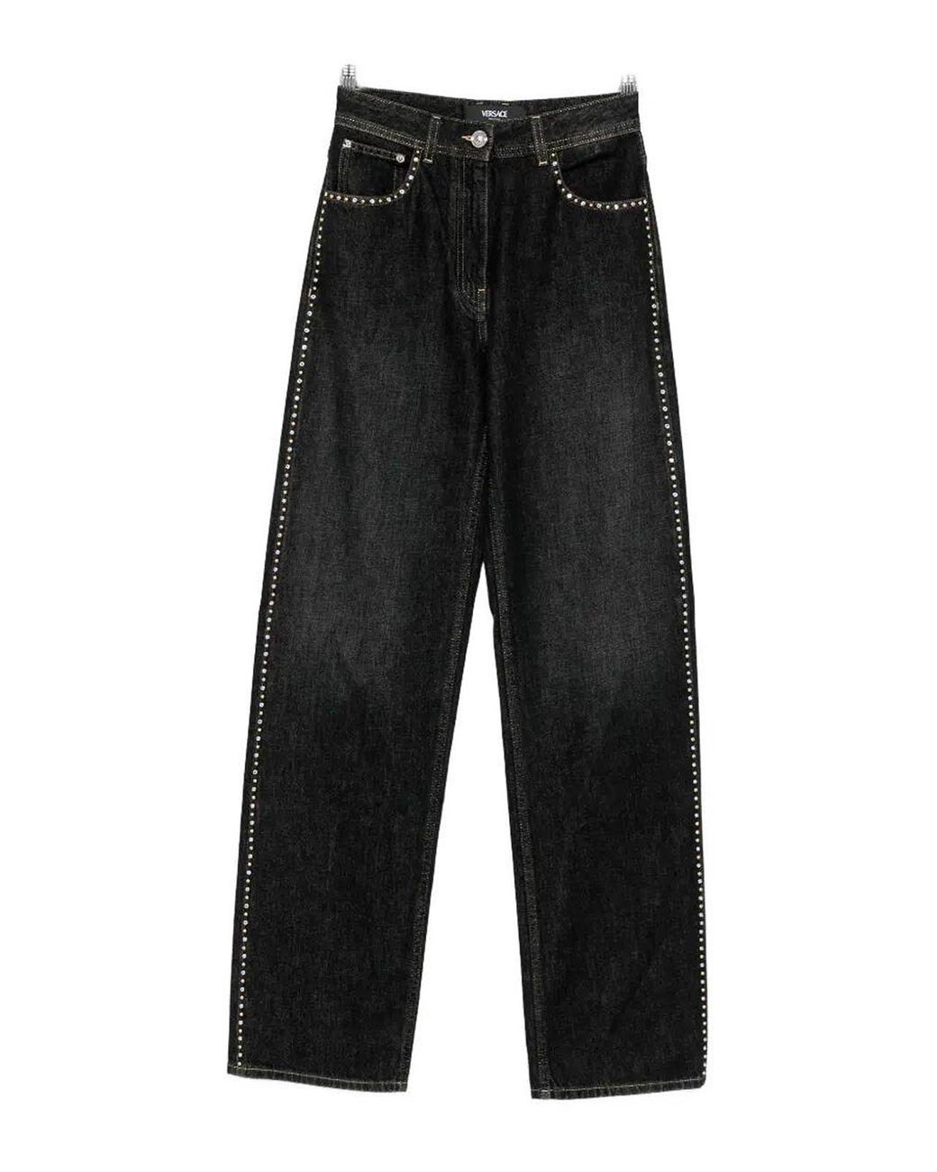 Vaqueros Rectos Versace de color Black