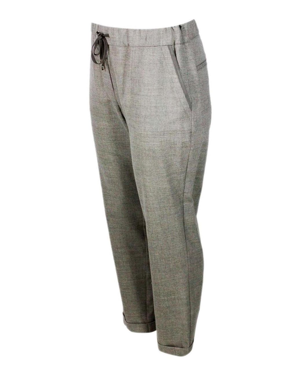 Lorena Antoniazzi Gray Wool Blend Pants