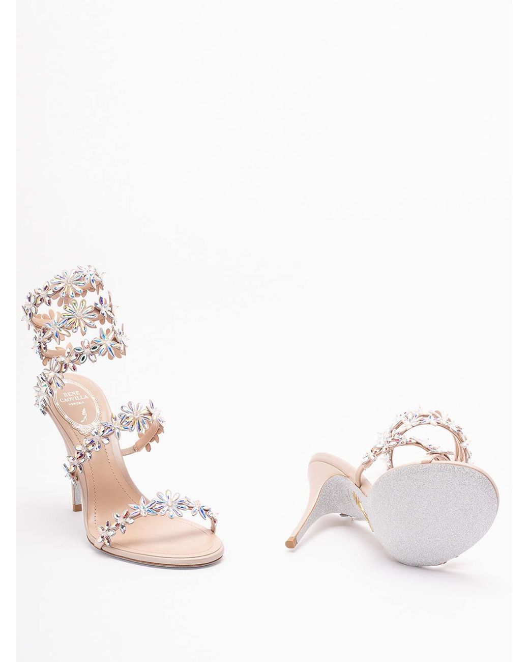 Rene Caovilla Natural High Heel Sandals